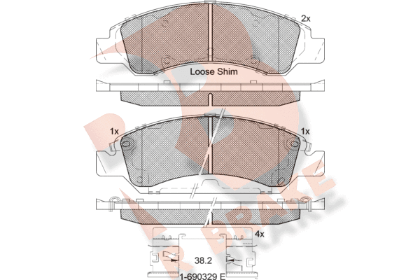 Brake pad set image