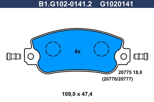 Brake pad set image