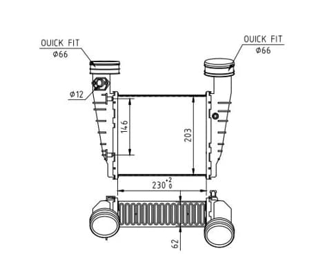 Charge Air Cooler — HART 605 580