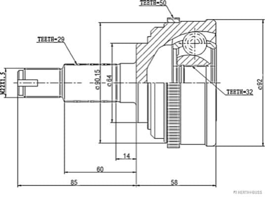 Joint set, drive shaft image