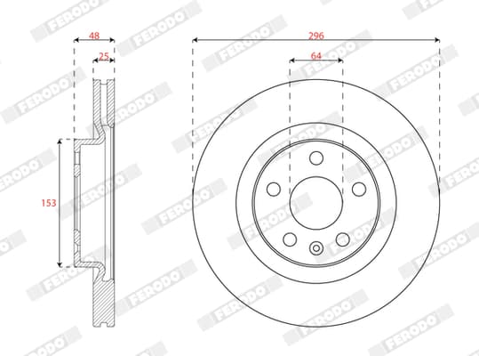 Brake Disc — FERODO DDF3036C