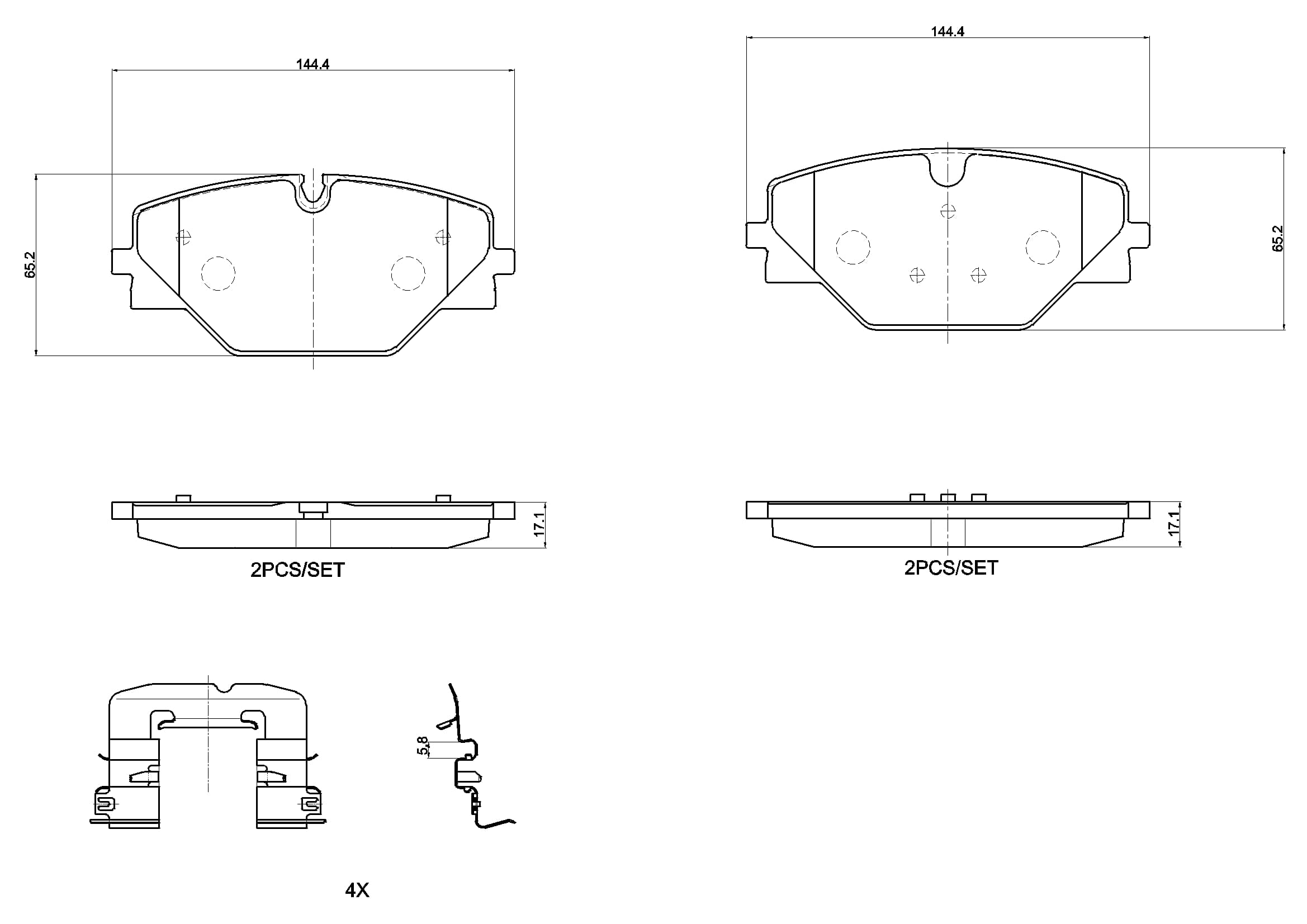Brake pad set — BREMBO P 44 032