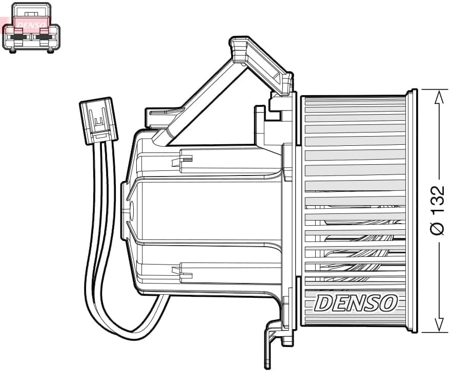 Interior Blower — DENSO DEA02008