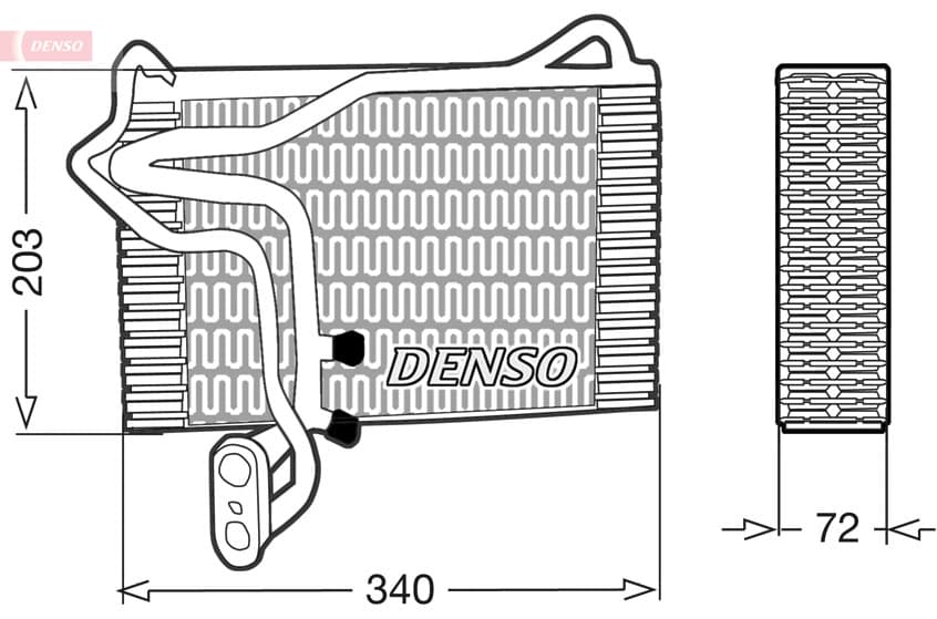 Evaporator, air conditioning — DENSO DEV02002
