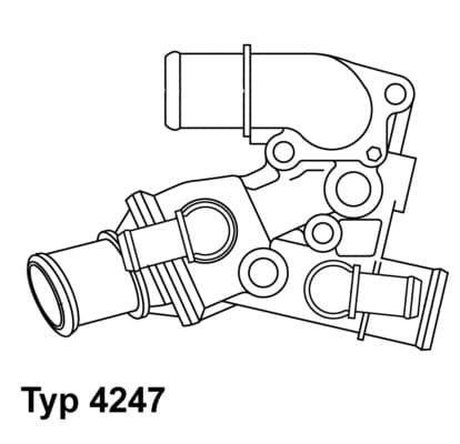 Thermostat, coolant — BorgWarner (Wahler) 4247.80D
