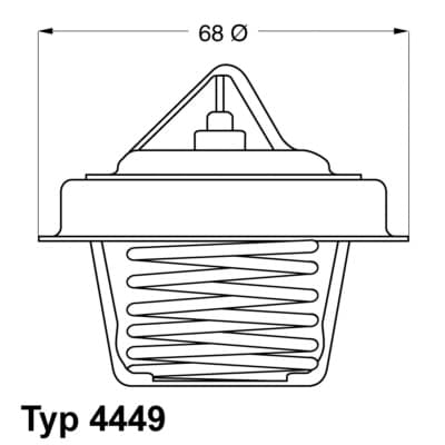 Thermostat, coolant — BorgWarner (Wahler) 4449.84D