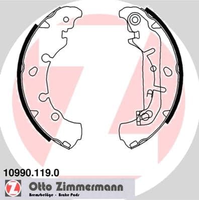 Brake-shoe set — ZIMMERMANN 10990.119.0