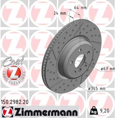 Brake Disc — ZIMMERMANN 150.2982.20