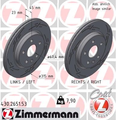 Brake Disc — ZIMMERMANN 430.2651.53