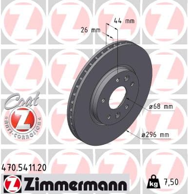 Brake Disc — ZIMMERMANN 470.5411.20