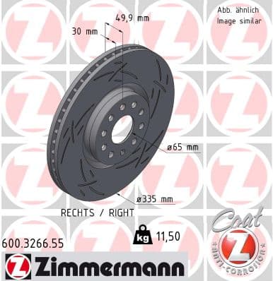 Brake Disc — ZIMMERMANN 600.3266.55