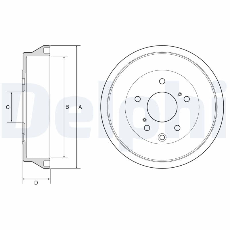 Brake Drum — DELPHI BF636