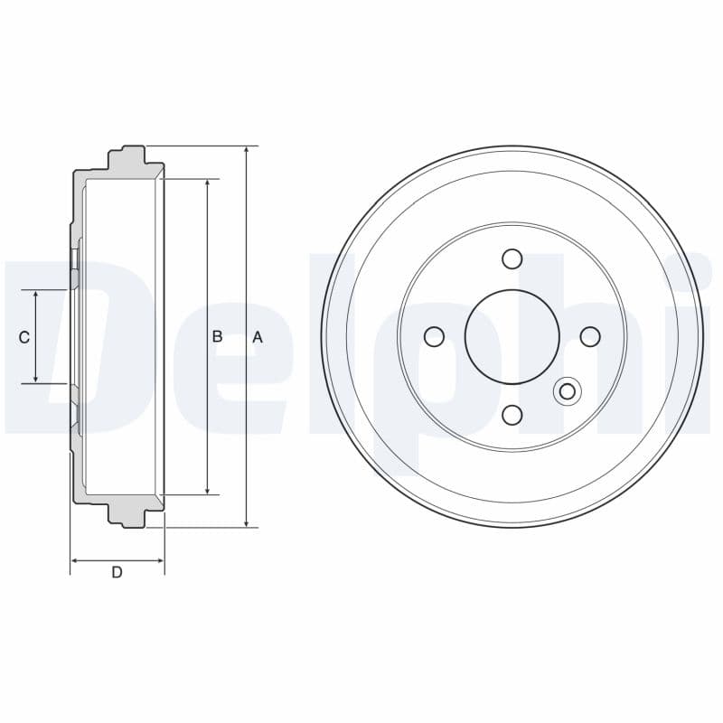 Brake Drum — DELPHI BF637