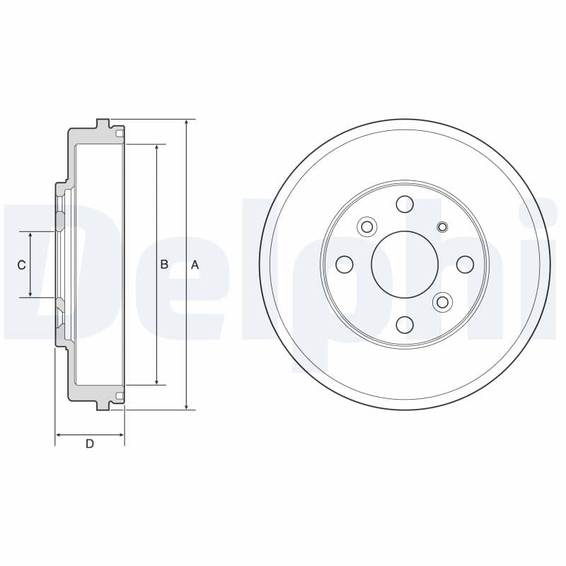 Brake Drum — DELPHI BF649