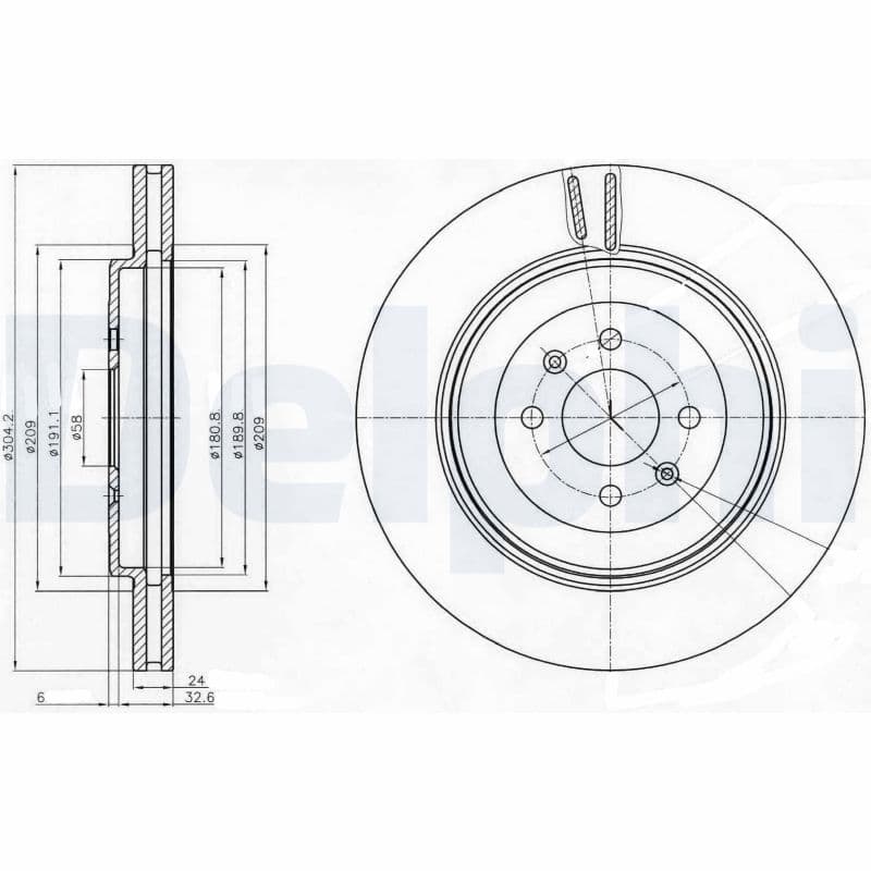 Brake Disc — DELPHI BG3854