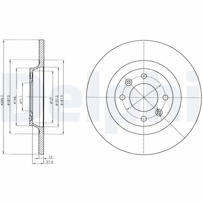 Brake Disc — DELPHI BG4322
