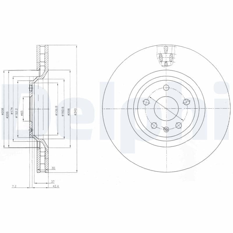 Brake Disc — DELPHI BG9054