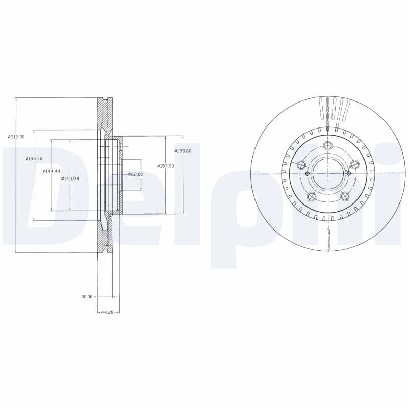 Brake Disc — DELPHI BG9074