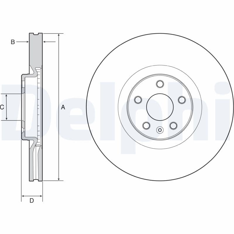 Brake Disc — DELPHI BG9231C