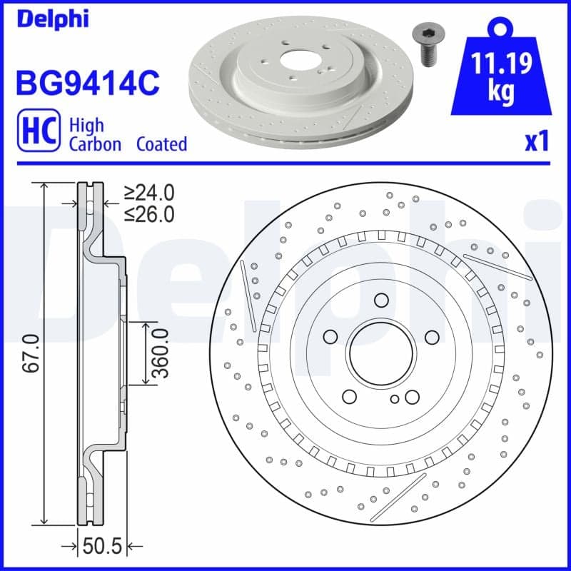 Brake Disc — DELPHI BG9414C