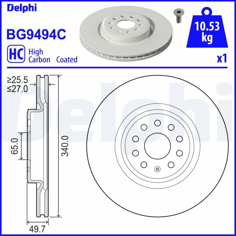 Brake Disc — DELPHI BG9494C