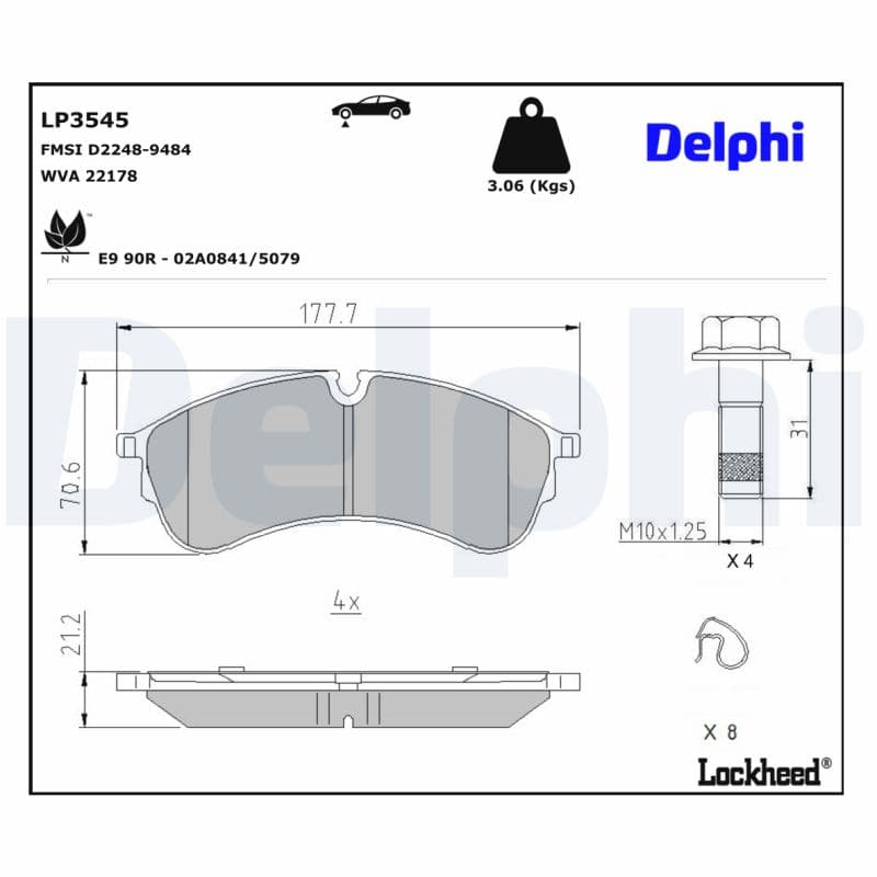 Brake pad set image