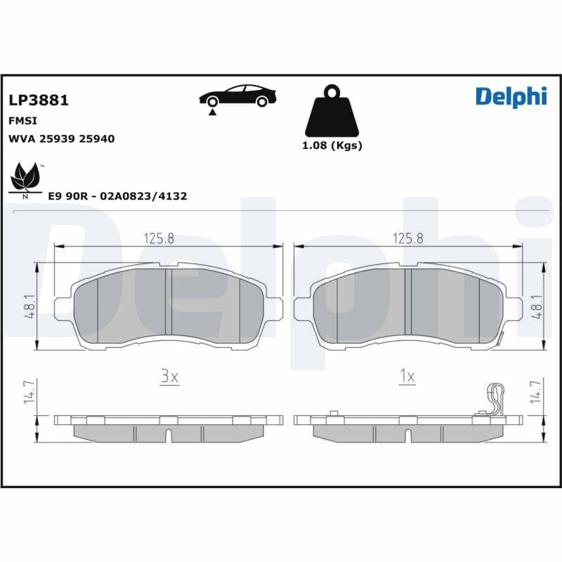 Brake pad set image