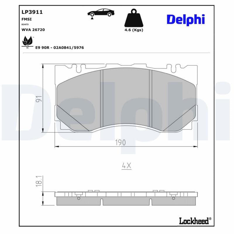 Brake pad set image