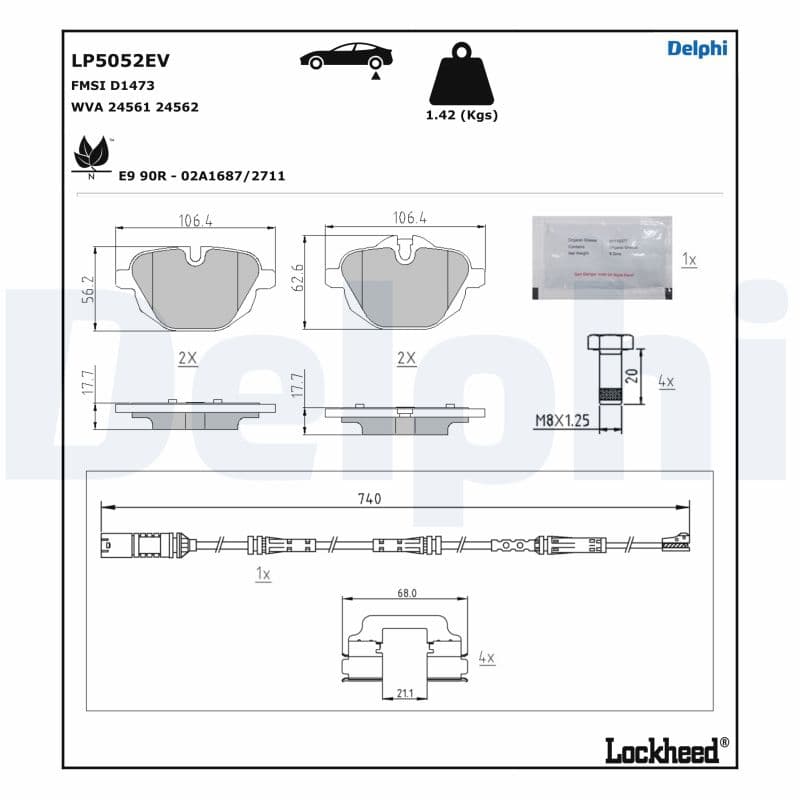 Brake pad set image