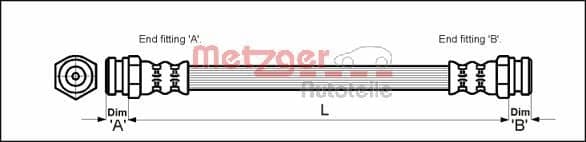 METZGER AUTOTEILE 4111018 Brakehose