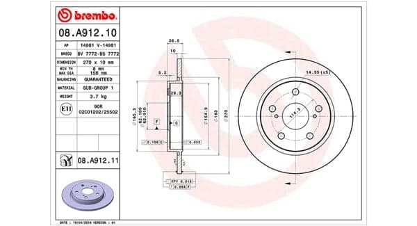 Brake Disc — MAGNETI MARELLI 360406091400