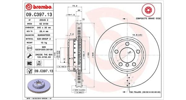 Brake Disc — MAGNETI MARELLI 360406130304