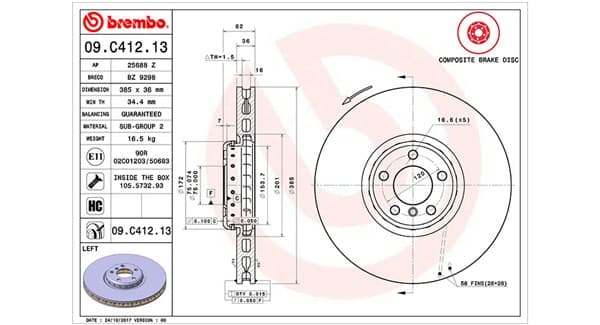Brake Disc — MAGNETI MARELLI 360406131604