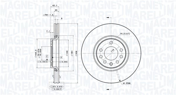 Brake Disc — MAGNETI MARELLI 360406039701