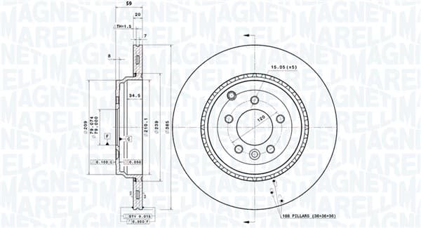 Brake Disc — MAGNETI MARELLI 360406192801