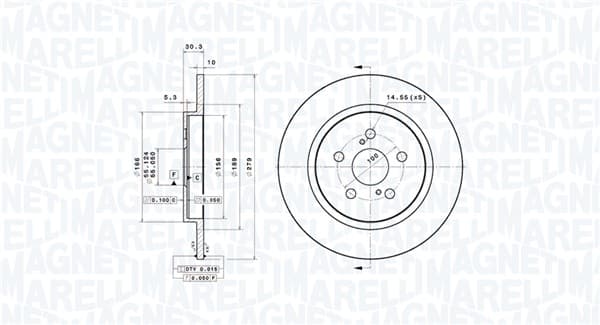 Brake Disc — MAGNETI MARELLI 360406219601