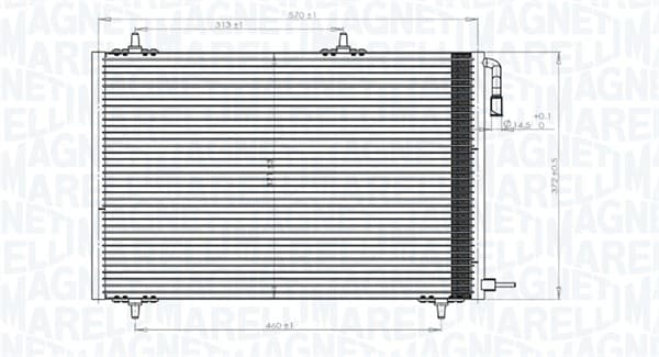 Condenser, air conditioning — MAGNETI MARELLI 350203816000