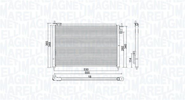 Condenser, air conditioning — MAGNETI MARELLI 350203937000