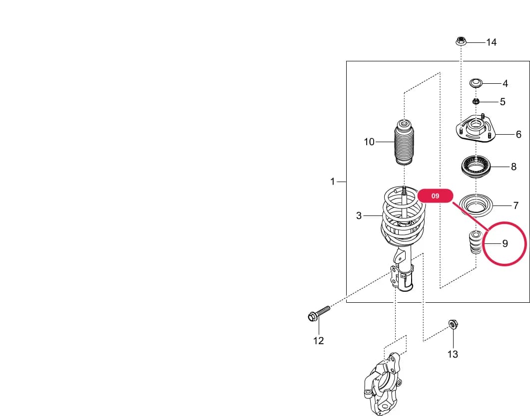 Korando C — Chassis › 4411 FRONT SHOCK ABSORBER