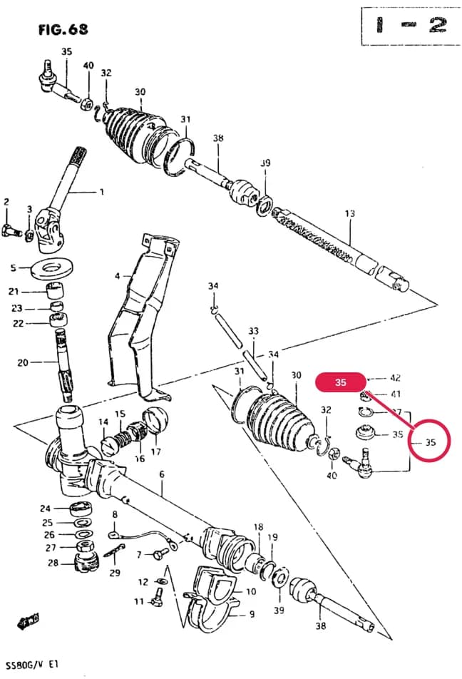 SS80-2 — Steering › 68 - STEERING LINK