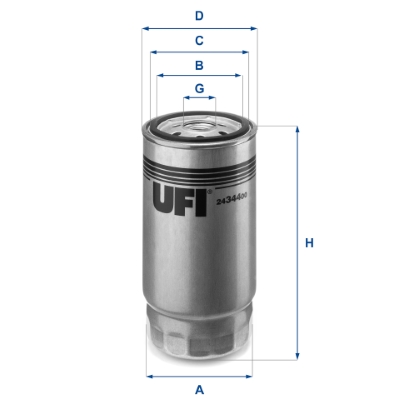 8003453061293 | Fuel filter UFI 24.344.00