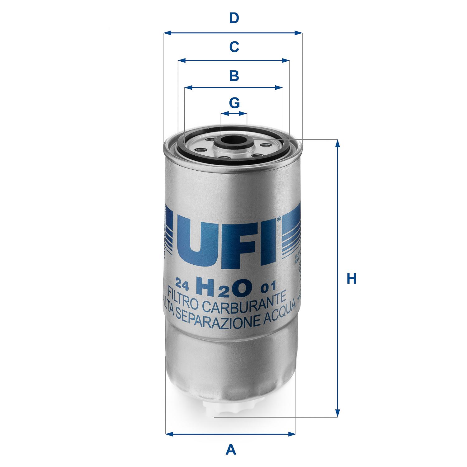 8003453061118 | Fuel filter UFI 24.h2o.01