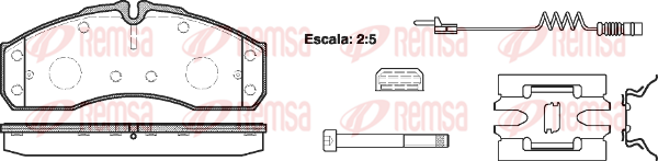 8427975027283 | Brake Pad Set, disc brake REMSA 0651.22
