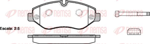 8427975028228 | Brake Pad Set, disc brake REMSA 1245.00