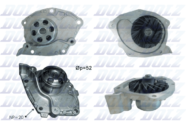 8430632182324 | Water Pump, engine cooling DOLZ r232