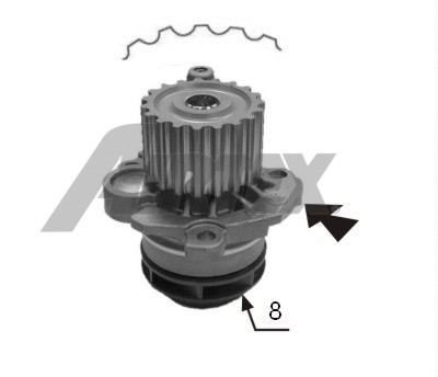 8435013890010 | Water Pump, engine cooling AIRTEX 1998