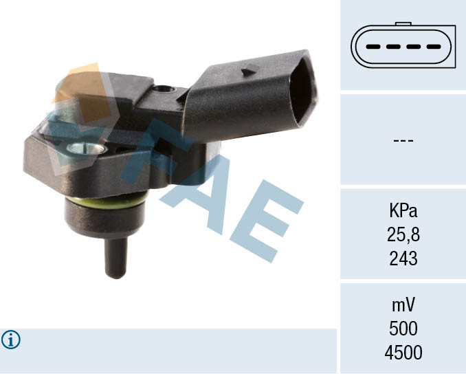 8435050633144 | Sensor, boost pressure FAE 15030