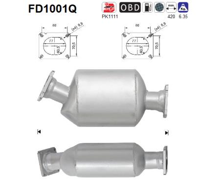 Soot/Particulate Filter, exhaust system AS FD1001Q
