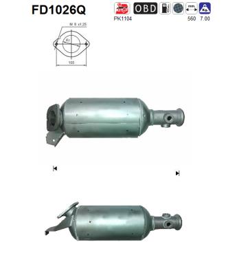 8435247744745 | Soot/Particulate Filter, exhaust system AS FD1026Q