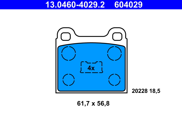 4006633210843 | Brake Pad Set, disc brake ATE 13.0460-4029.2